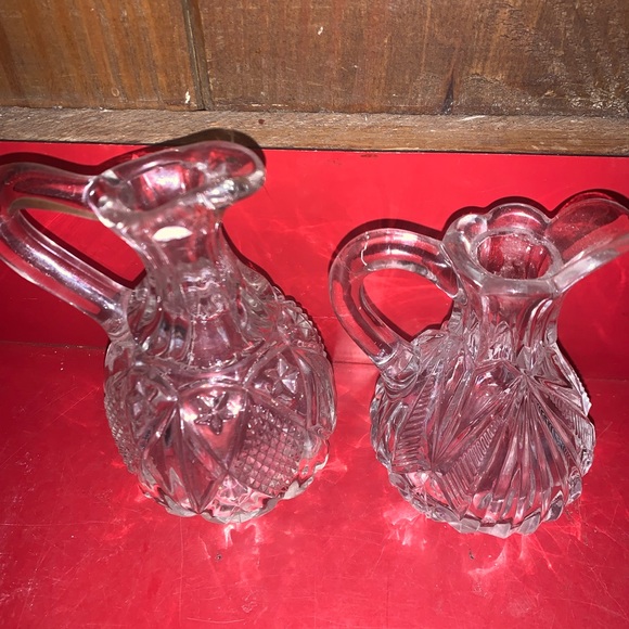 Set Of Two Small Glass Pitchers - Picture 4 of 6